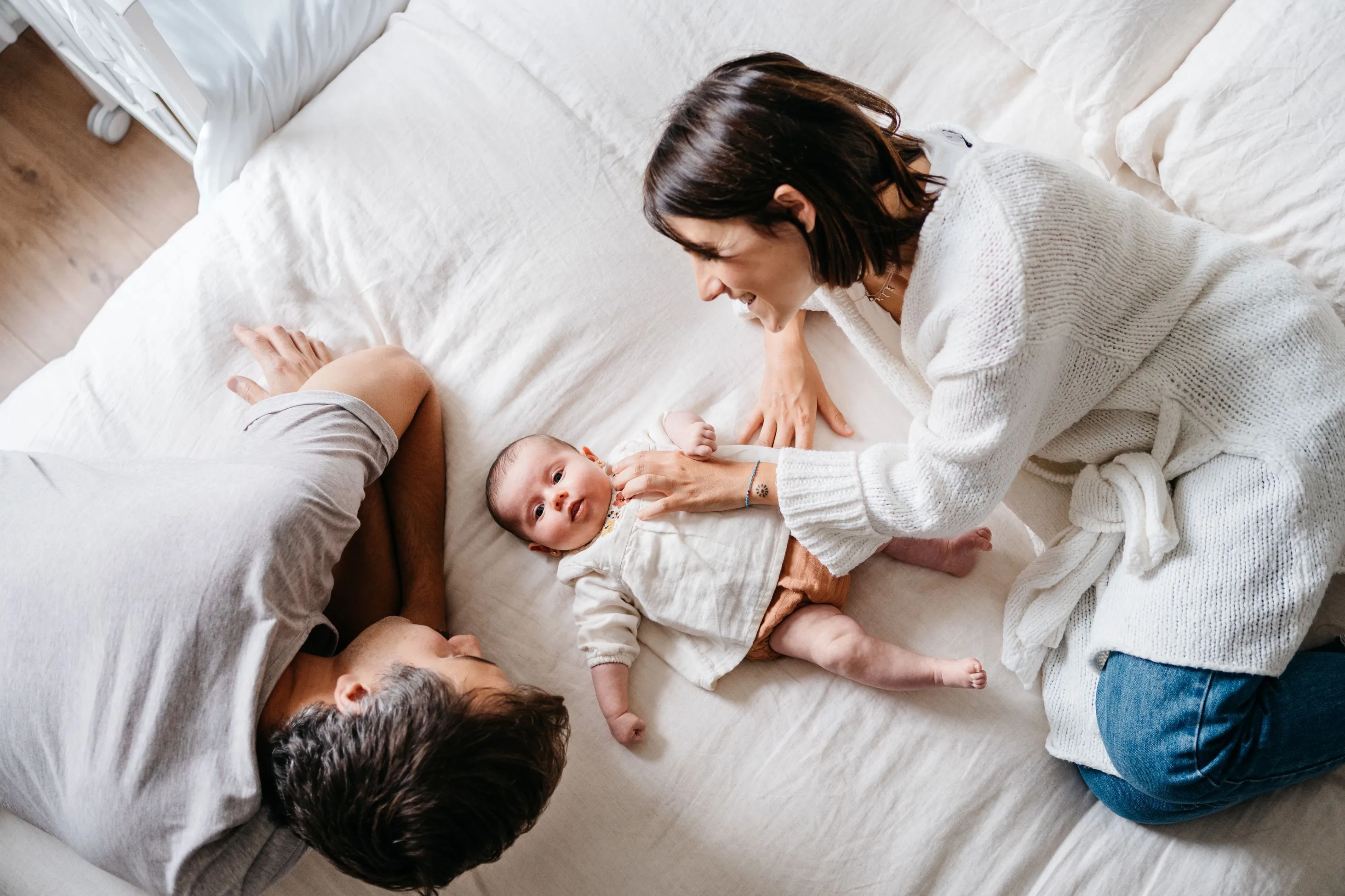 Dad mom and baby
