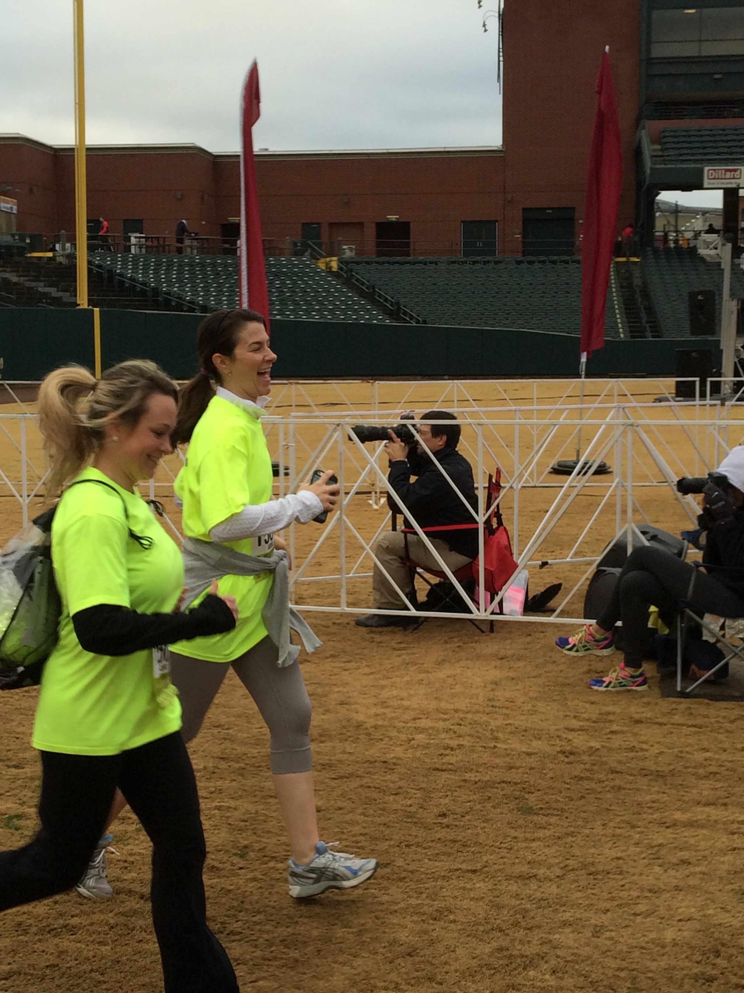 Dr. Bailey at the finish line